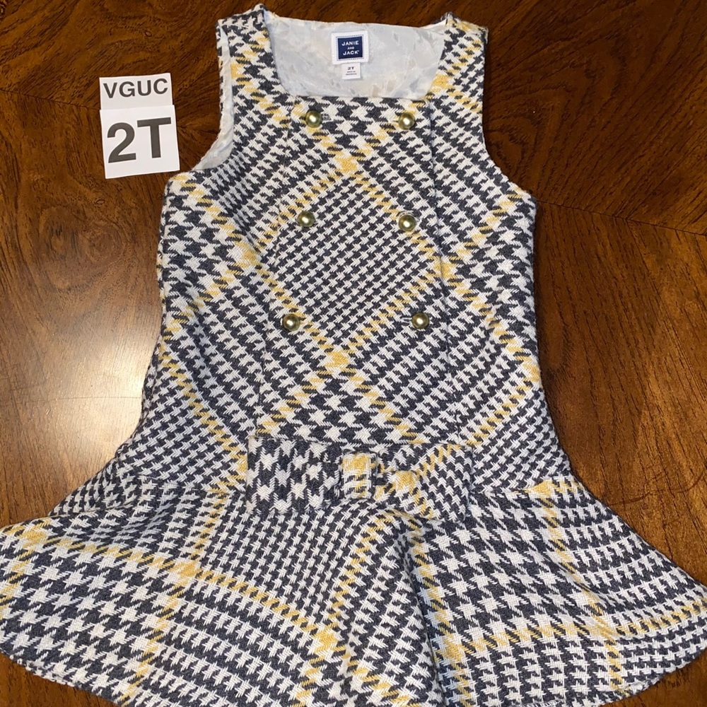 Janie and Jack pretty in plaid dress